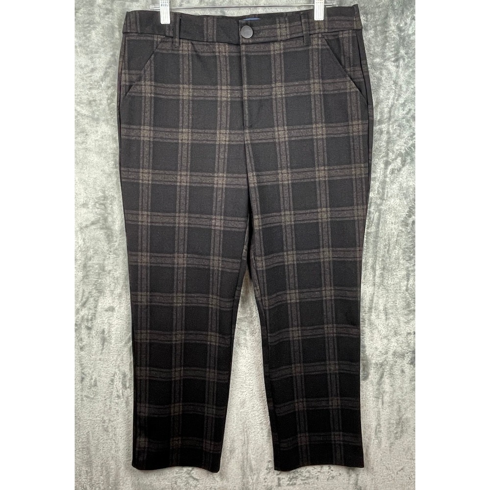 Democracy Ab Solution Dress Pants Size 12 Plaid Dark Academia Career Stretch